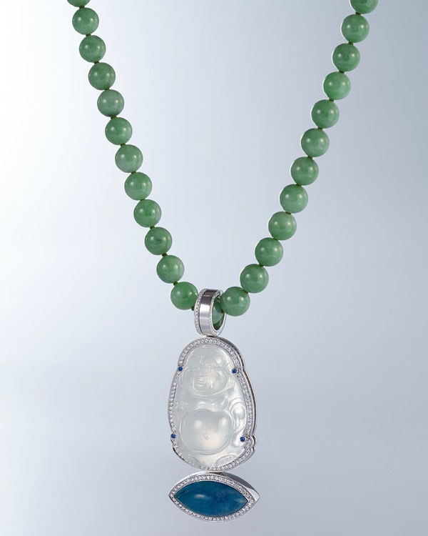 Cadeaux Necklace Budai White Jade - 1