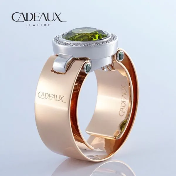 CADEAUX JEWELRY | Ring SENSE Peridot Round | © Cadeaux Jewelry Modular Concept